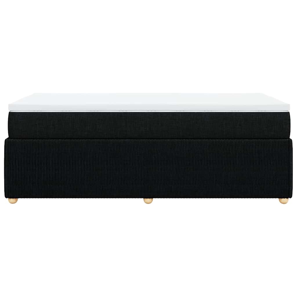 kontinentalseng med madras 100x200 cm stof sort