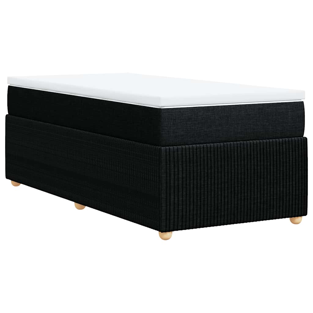 kontinentalseng med madras 100x200 cm stof sort