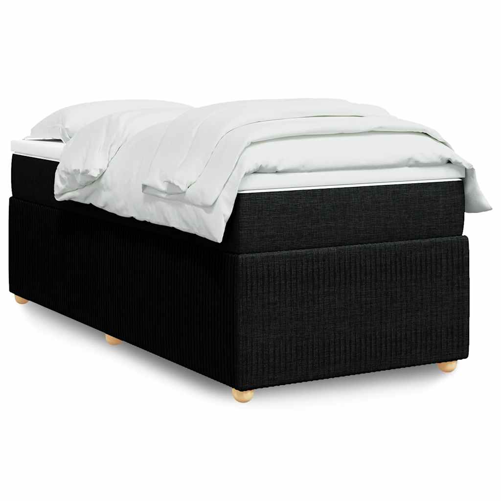 kontinentalseng med madras 100x200 cm stof sort
