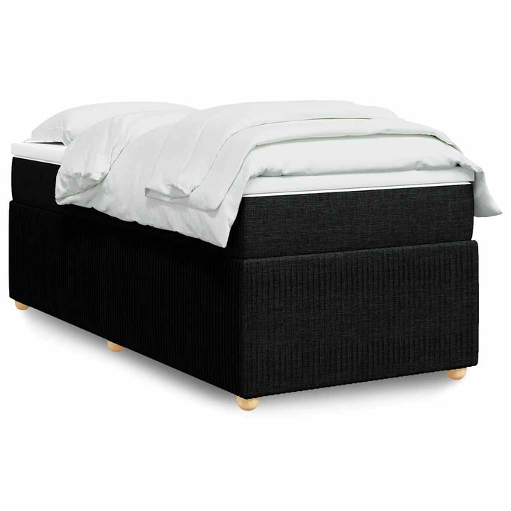 kontinentalseng med madras 100x200 cm stof sort