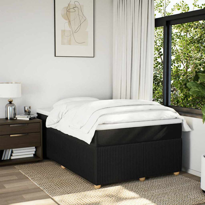 kontinentalseng med madras 120x190 cm stof sort
