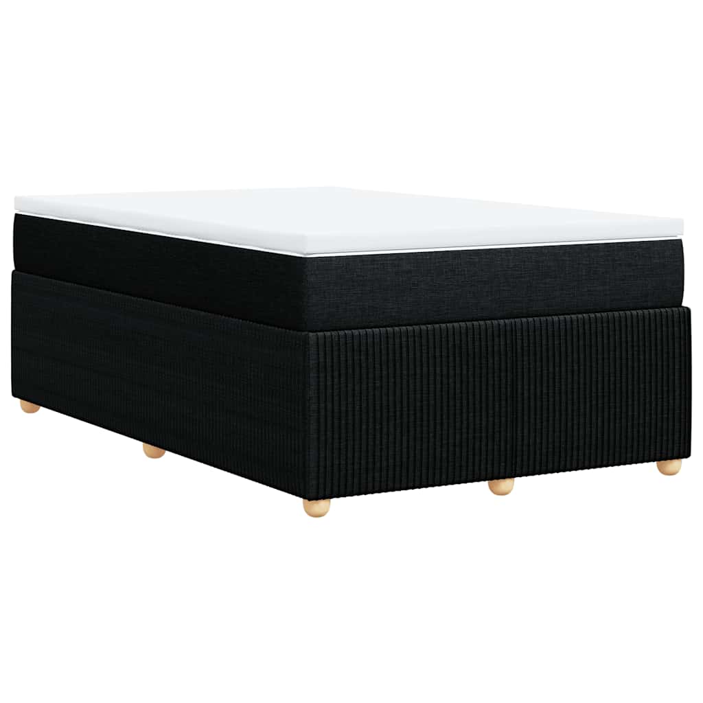 kontinentalseng med madras 120x190 cm stof sort