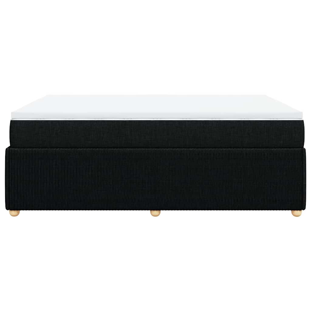 kontinentalseng med madras 140x190 cm stof sort