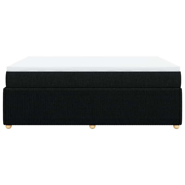 kontinentalseng med madras 140x190 cm stof sort