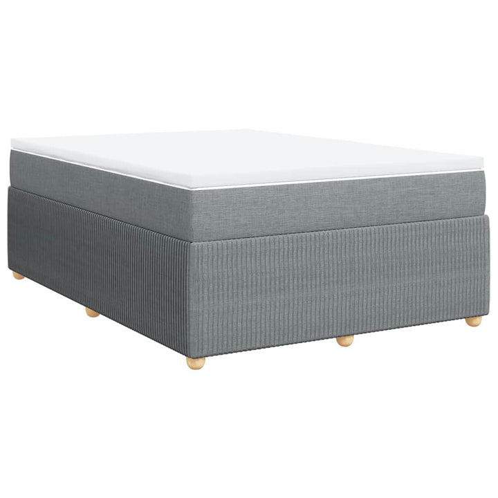kontinentalseng 160x200 cm stof lysegrå