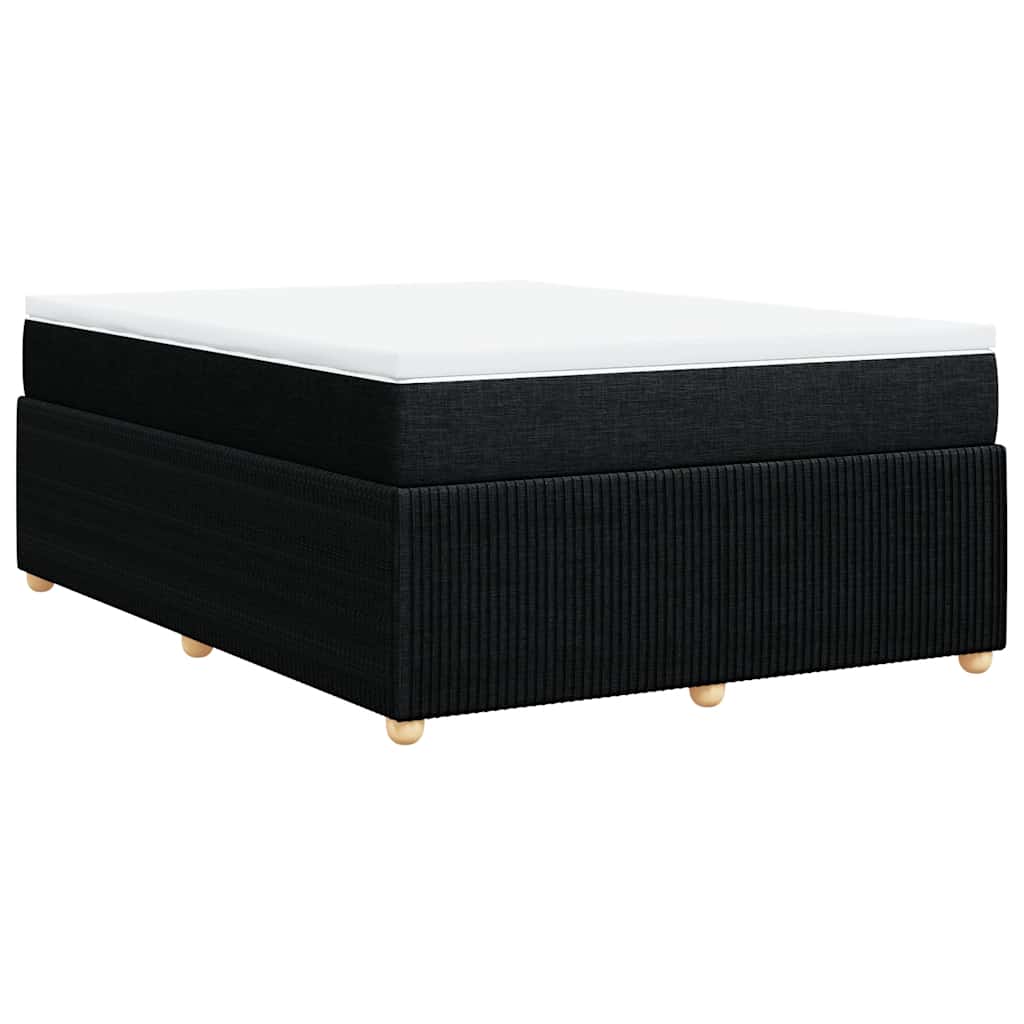 kontinentalseng med madras 160x200 cm stof sort