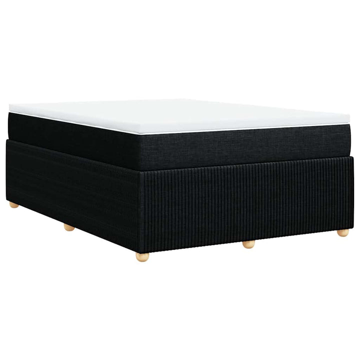 kontinentalseng med madras 160x200 cm stof sort