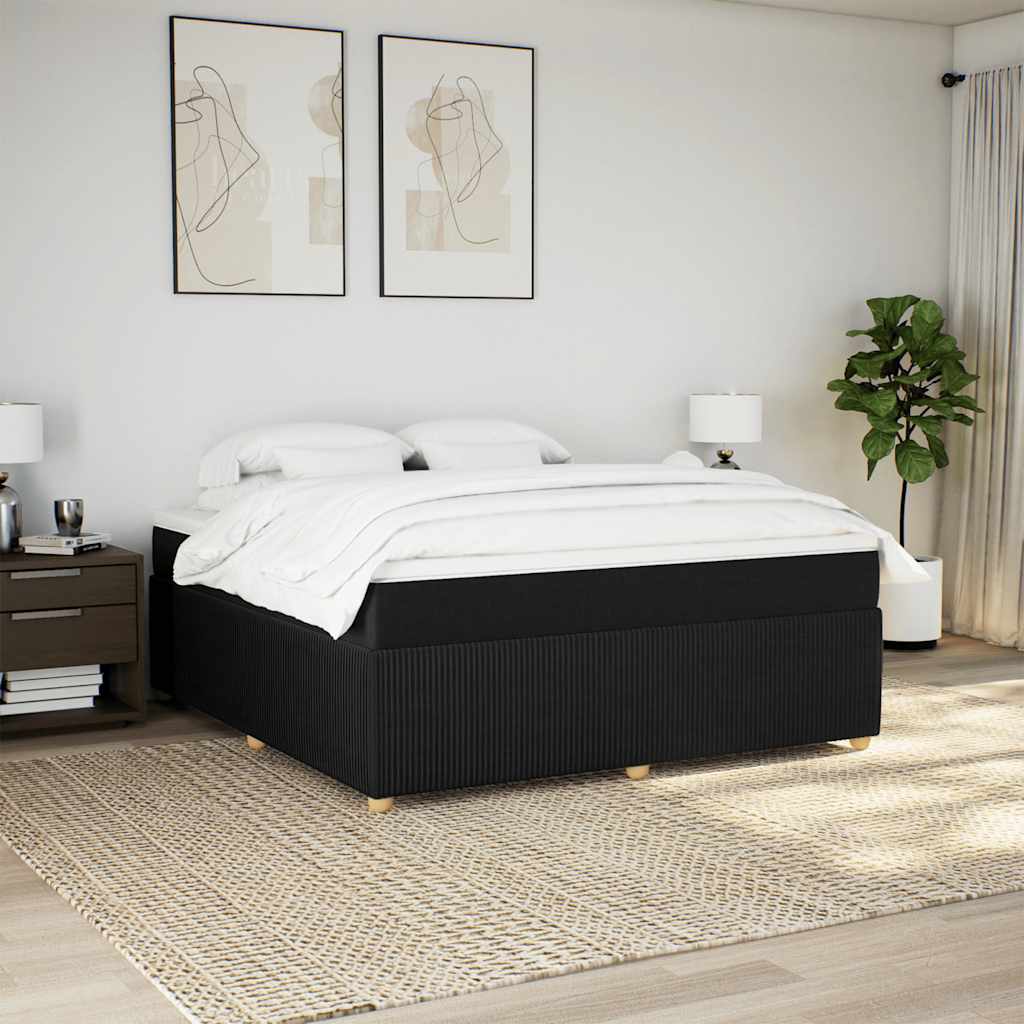 kontinentalseng med madras 180x200 cm stof sort