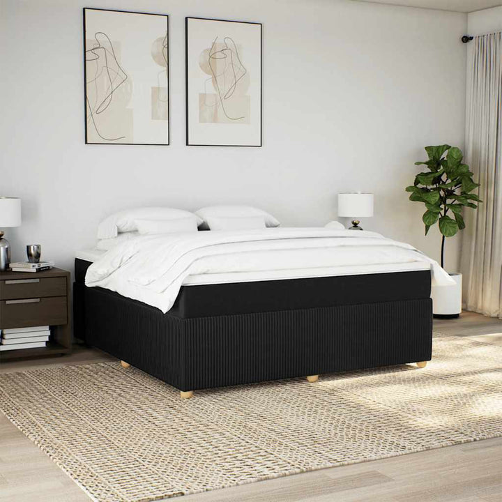 kontinentalseng med madras 180x200 cm stof sort