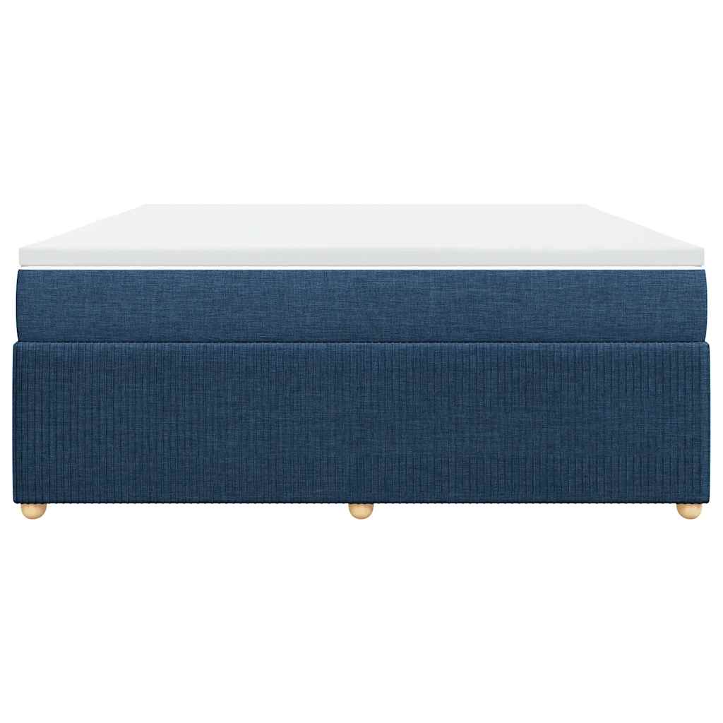 kontinentalseng med madras 180x200 cm stof blå