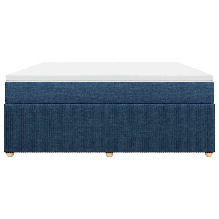 kontinentalseng med madras 180x200 cm stof blå