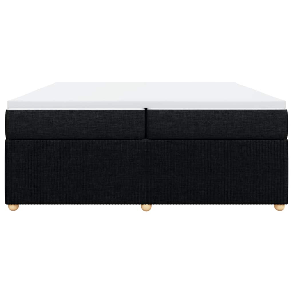 kontinentalseng med madras 200x200 cm stof sort