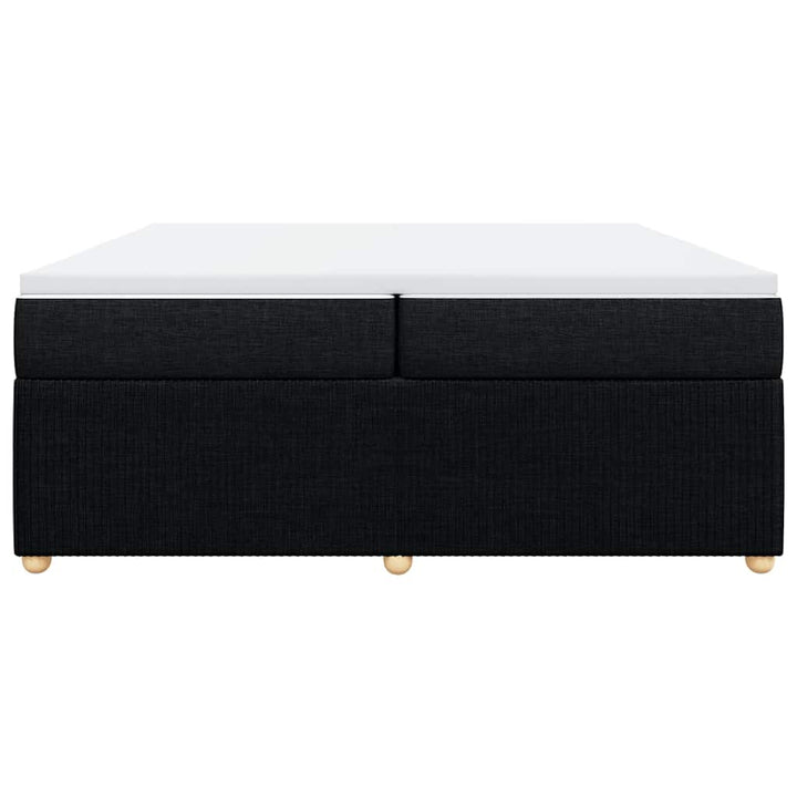 kontinentalseng med madras 200x200 cm stof sort