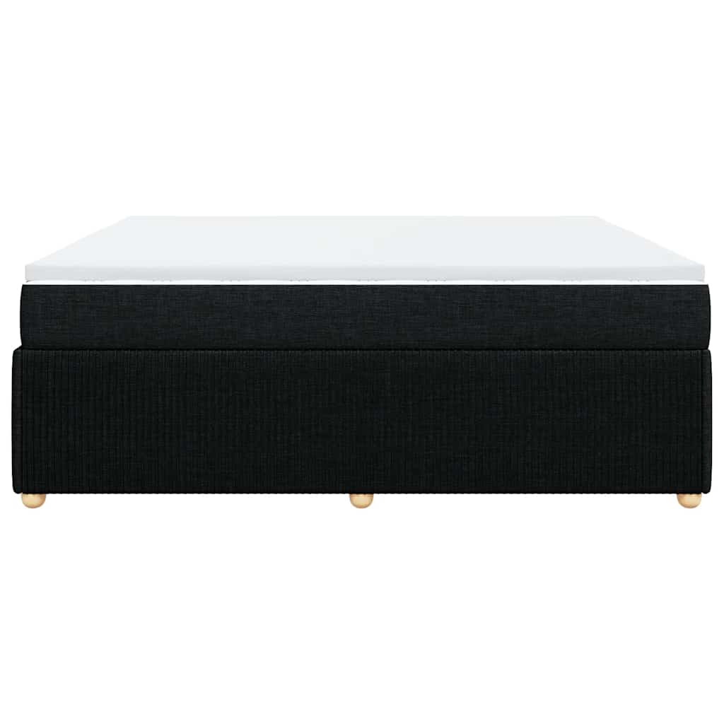 kontinentalseng med madras 200x200 cm stof sort