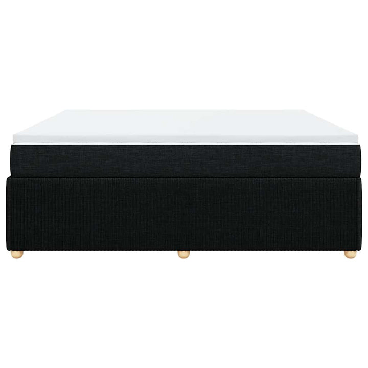 kontinentalseng med madras 200x200 cm stof sort