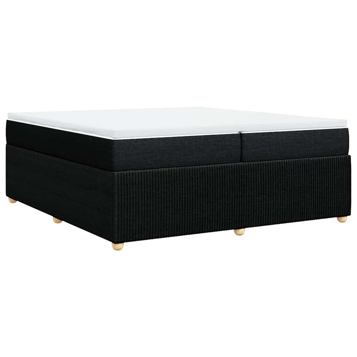 kontinentalseng med madras 200x200 cm stof sort