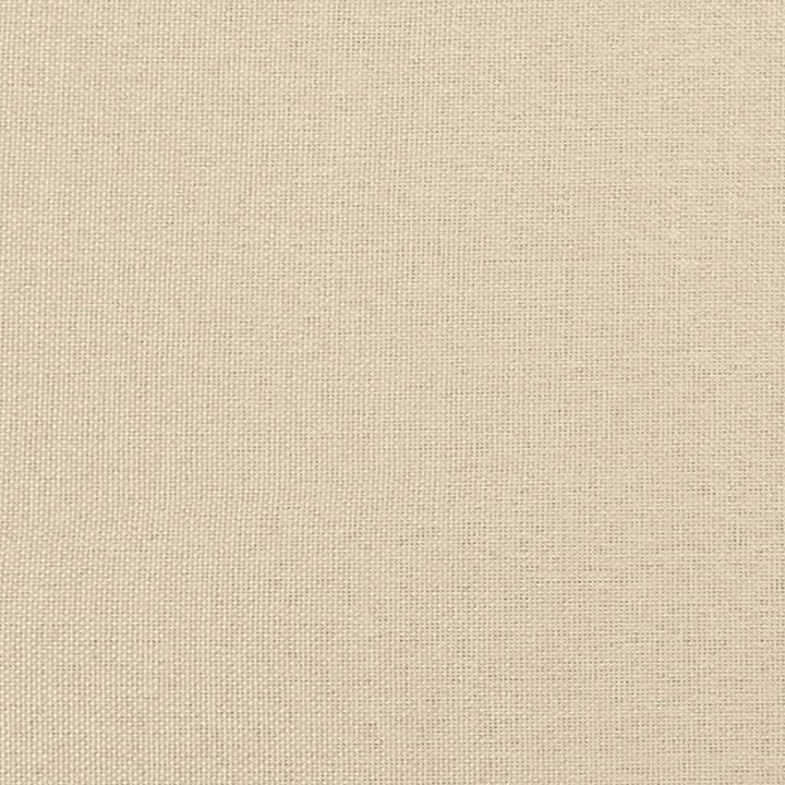 kontinentalseng med madras 200x200 cm stof cremefarvet