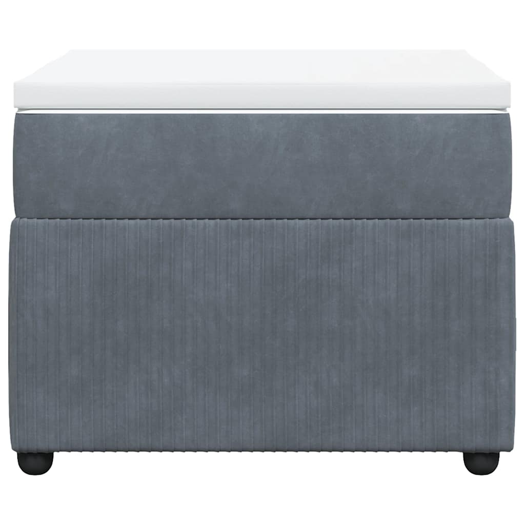 kontinentalseng med madras 80x200 cm fløjl mørkegrå