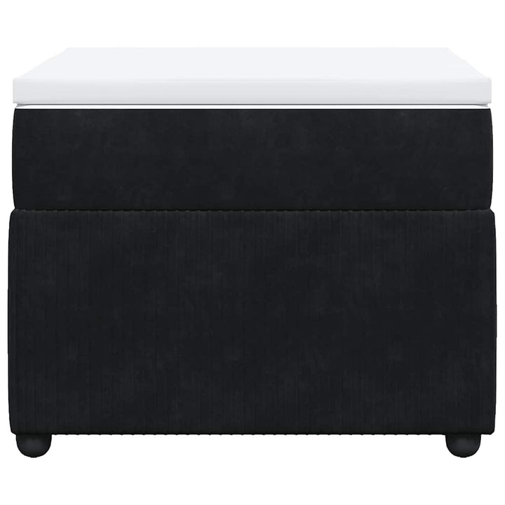 kontinentalseng med madras 90x200 cm fløjl sort