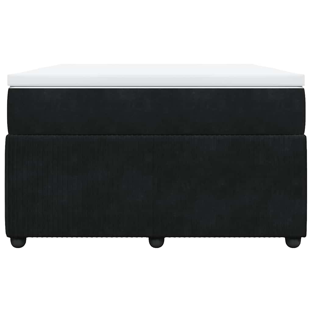 kontinentalseng med madras 120x190 cm velour sort