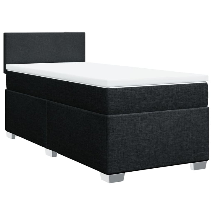 kontinentalseng med madras 80x200 cm stof sort