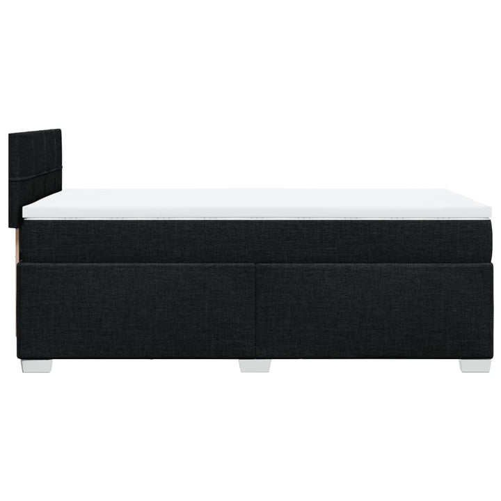 kontinentalseng med madras 80x200 cm stof sort