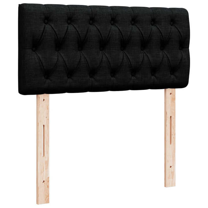 kontinentalseng med madras 80x200 cm stof sort