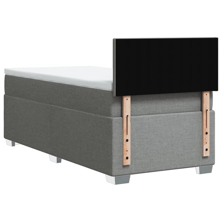 kontinentalseng med madras 90x190 cm stof lysegrå