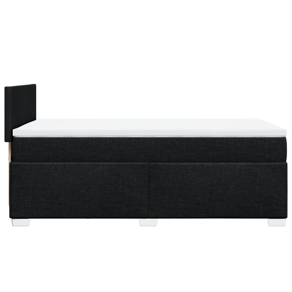 kontinentalseng med madras 90x190 cm stof sort