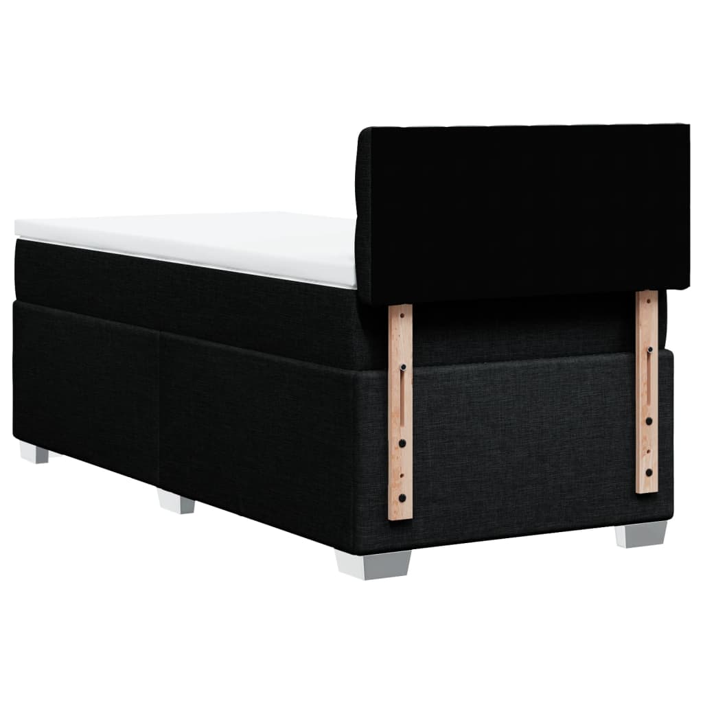 kontinentalseng med madras 90x190 cm stof sort