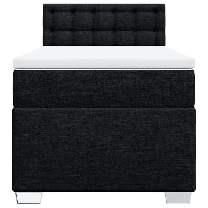 kontinentalseng med madras 90x190 cm stof sort