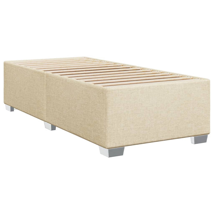 kontinentalseng med madras 90x200 cm stof cremefarvet