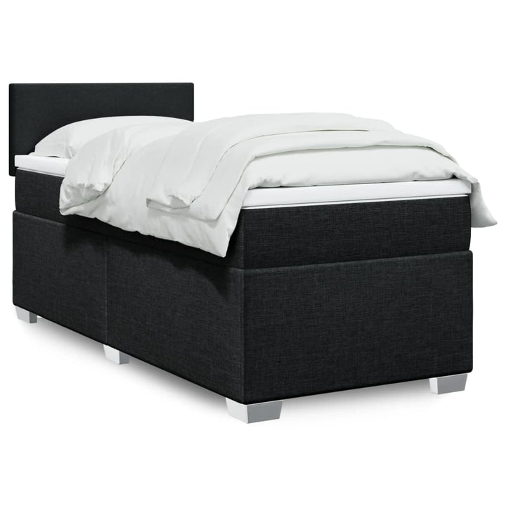 kontinentalseng med madras 100x200 cm stof sort