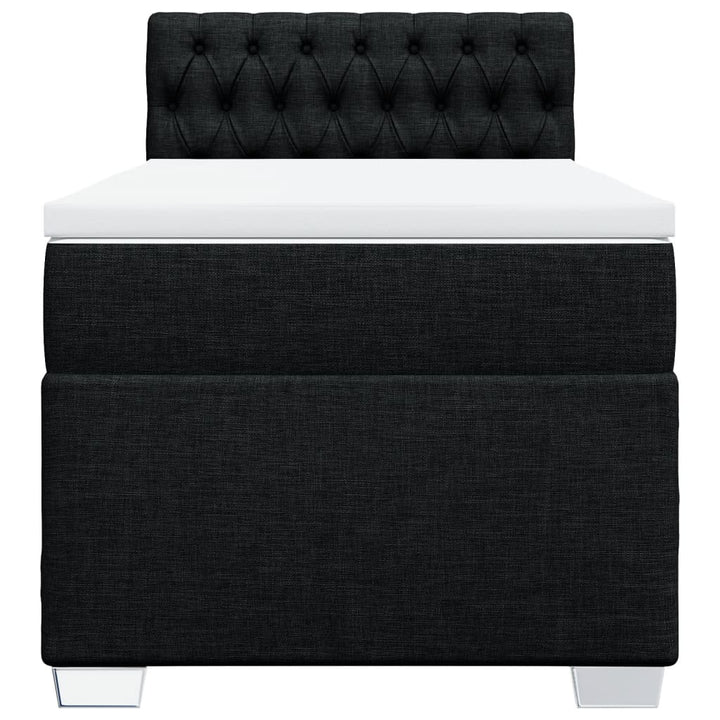 kontinentalseng med madras 100x200 cm stof sort