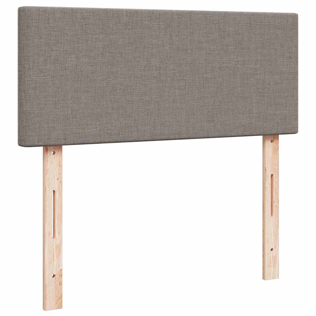 kontinentalseng med madras 120x190 cm stof gråbrun