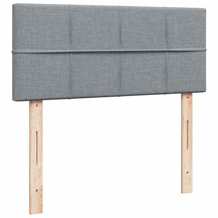 kontinentalseng med madras 120x190 cm stof lysegrå