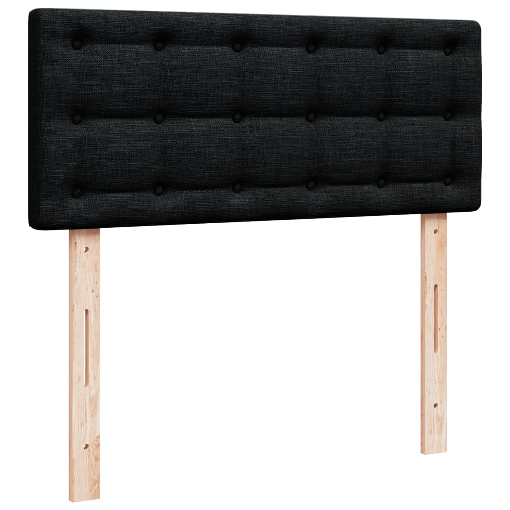 kontinentalseng med madras 120x190 cm stof sort