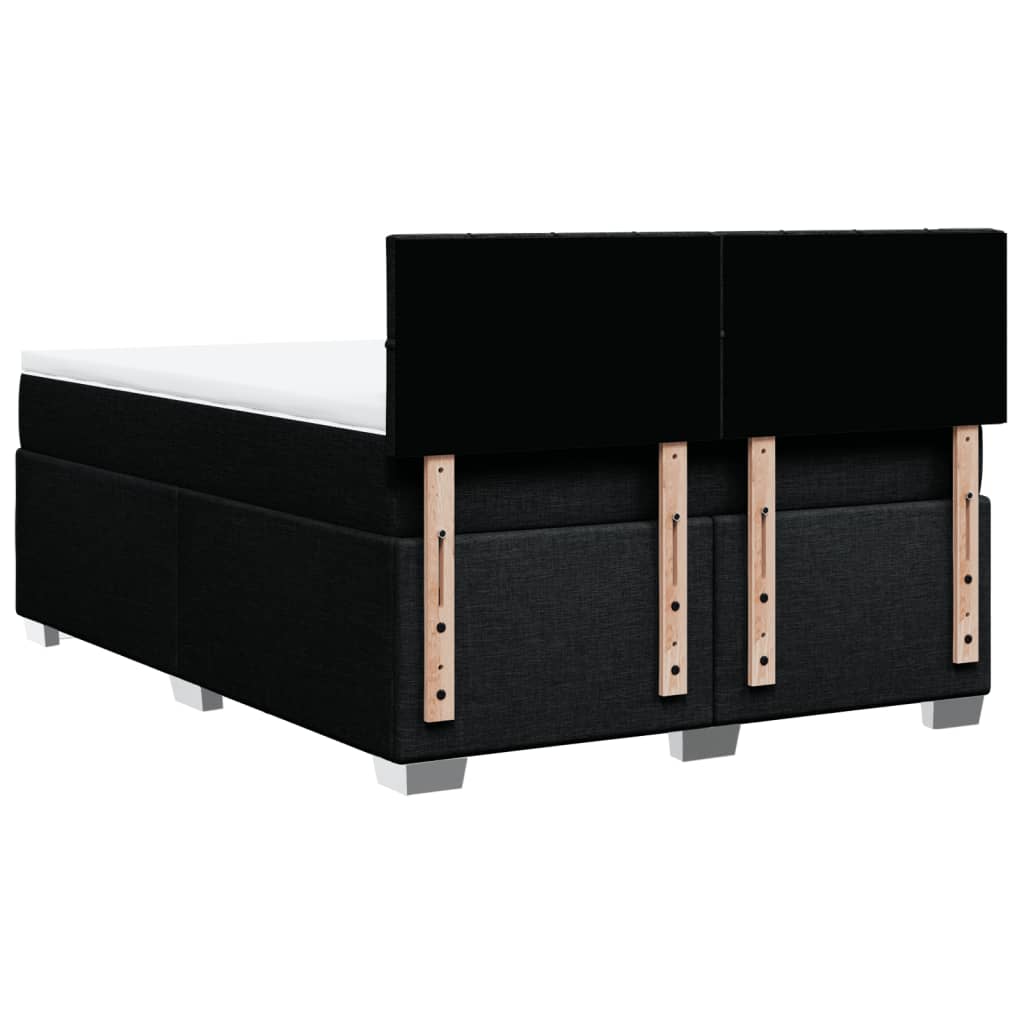 kontinentalseng med madras 140x190 cm stof sort