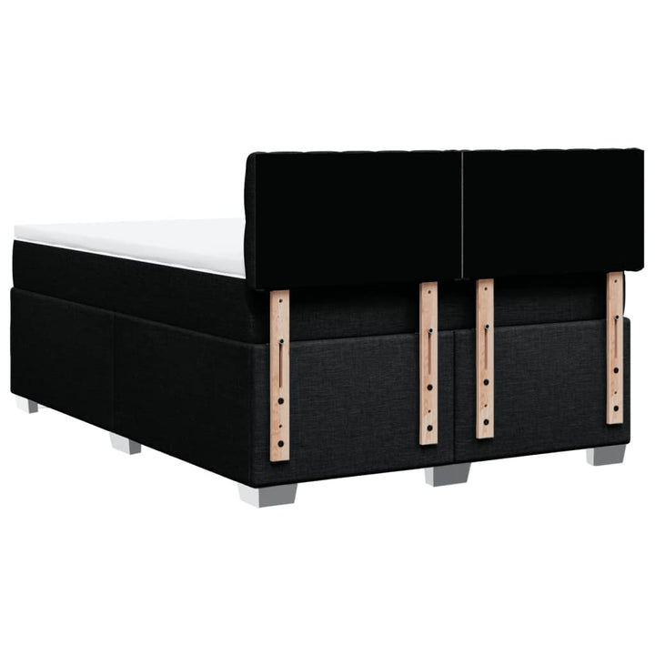kontinentalseng med madras 140x190 cm stof sort