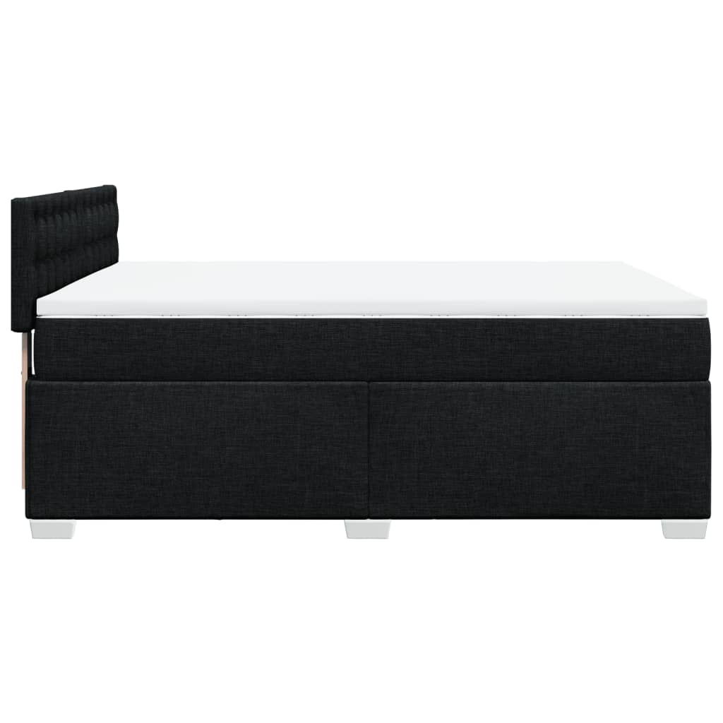 kontinentalseng med madras 140x190 cm stof sort