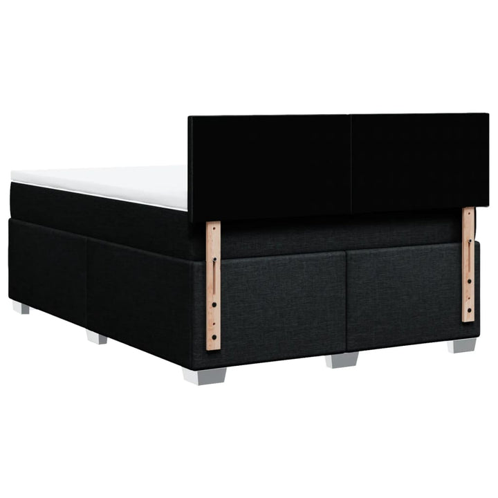 kontinentalseng med madras 140x200 cm stof sort