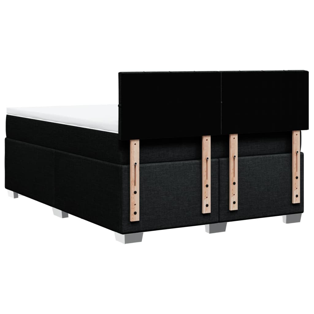 kontinentalseng med madras 140x200 cm stof sort