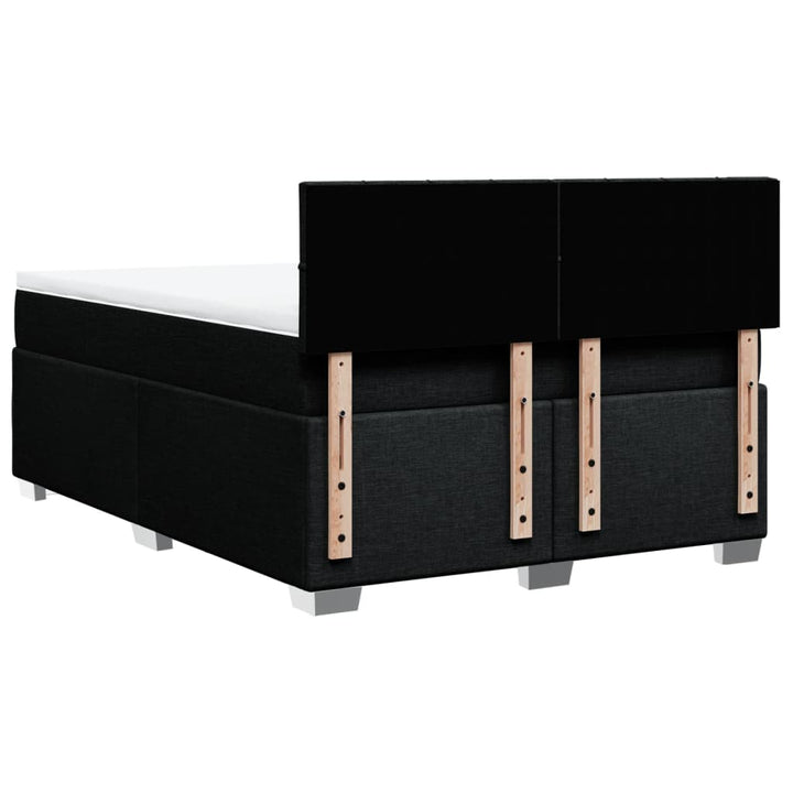 kontinentalseng med madras 140x200 cm stof sort