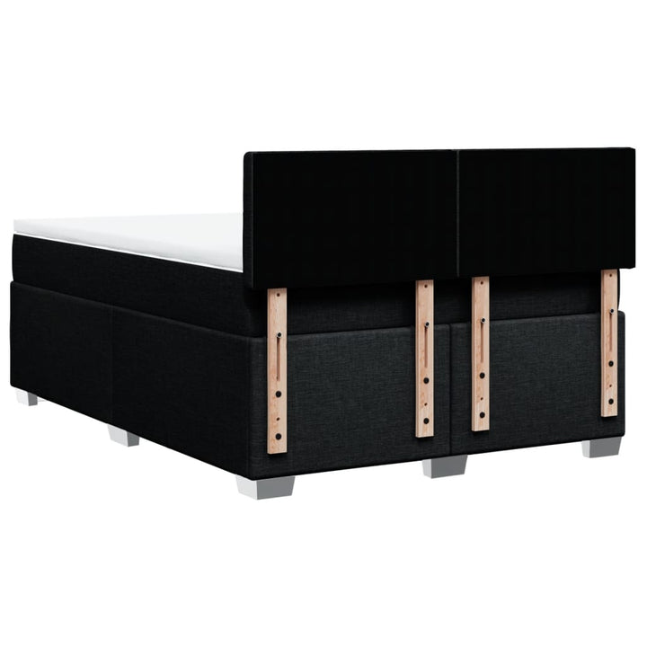 kontinentalseng med madras 140x200 cm stof sort