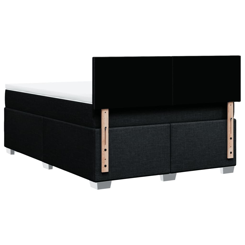 kontinentalseng med madras 160x200 cm stof sort