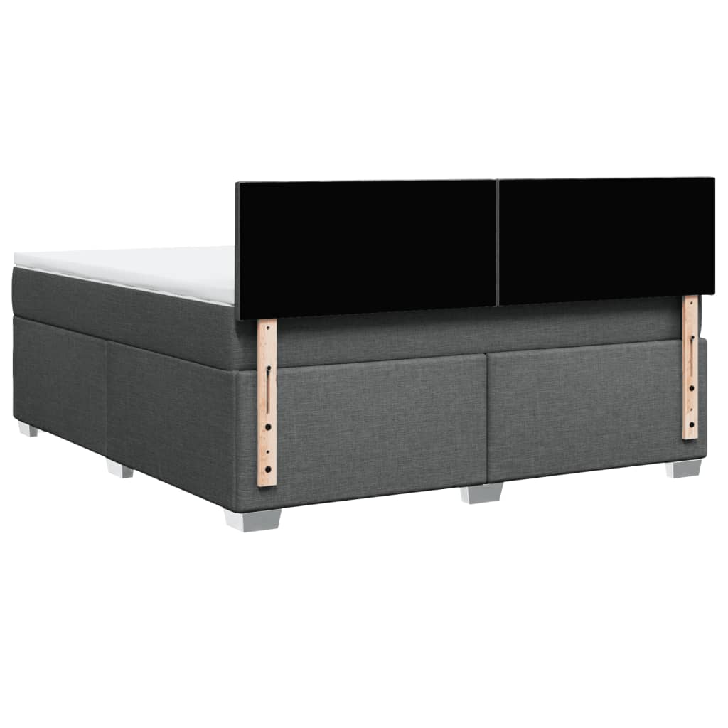 kontinentalseng med madras 180x200 cm stof mørkegrå