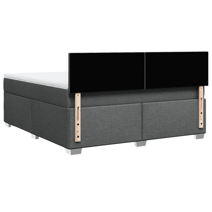 kontinentalseng med madras 180x200 cm stof mørkegrå