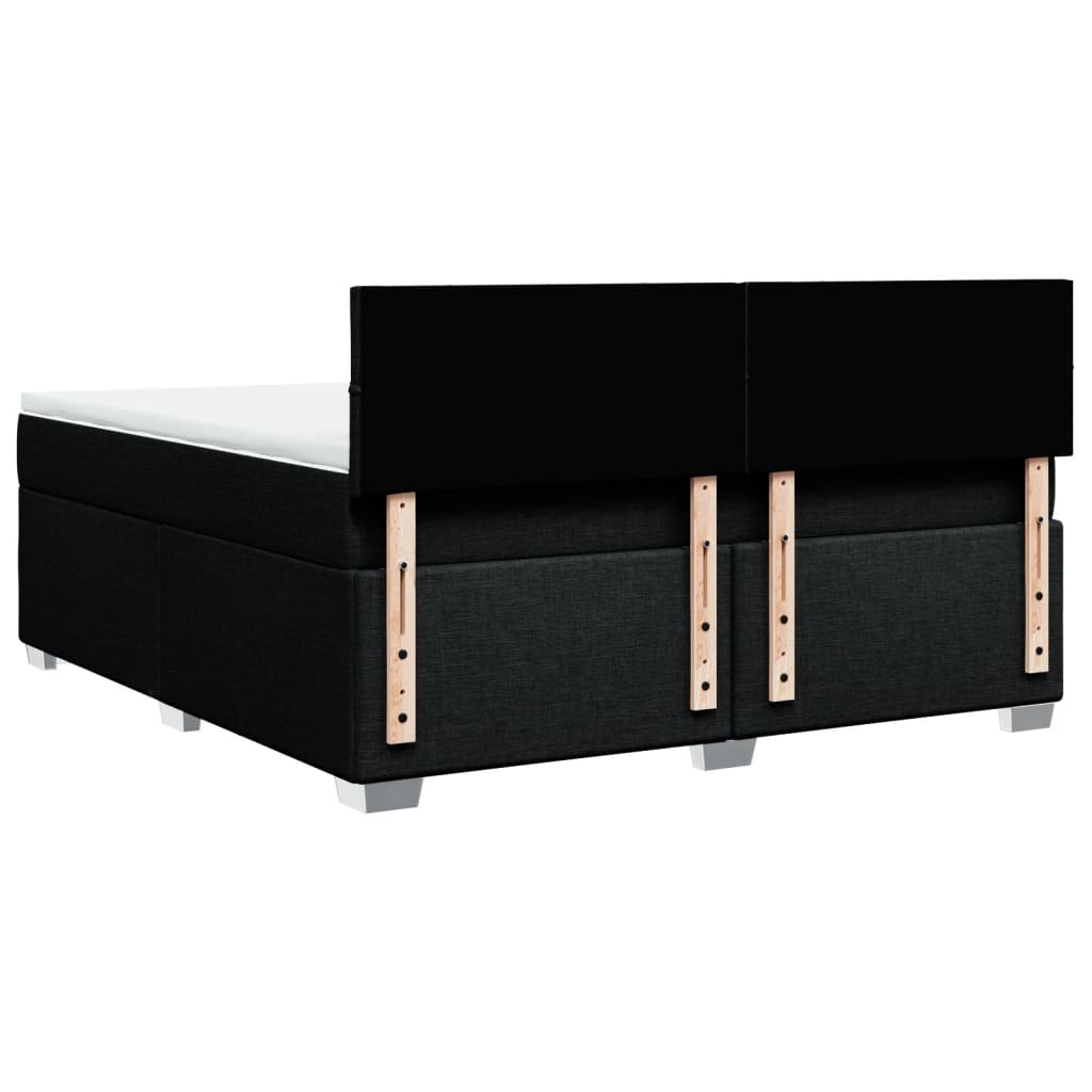 kontinentalseng med madras 180x200 cm stof sort