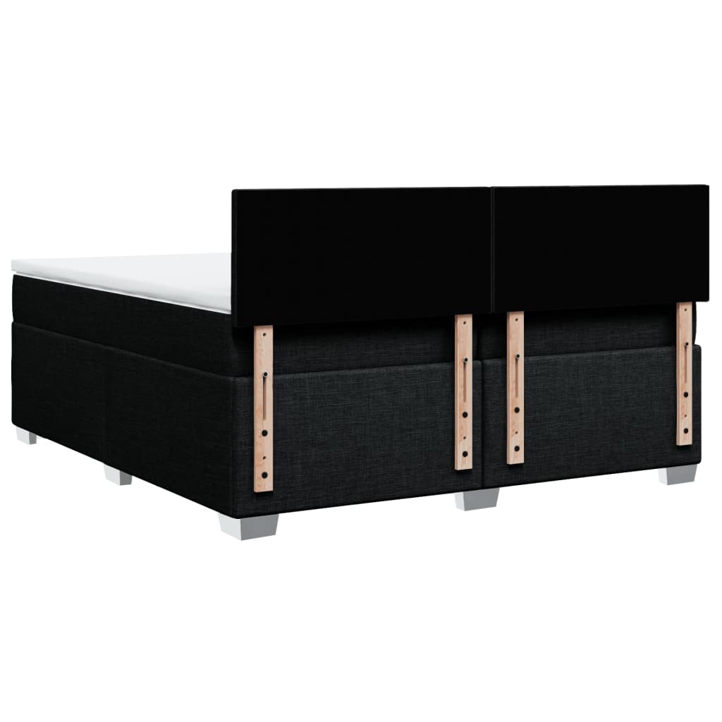 kontinentalseng med madras 200x200 cm stof sort