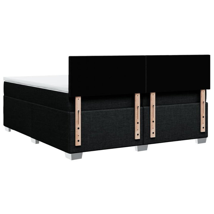 kontinentalseng med madras 200x200 cm stof sort